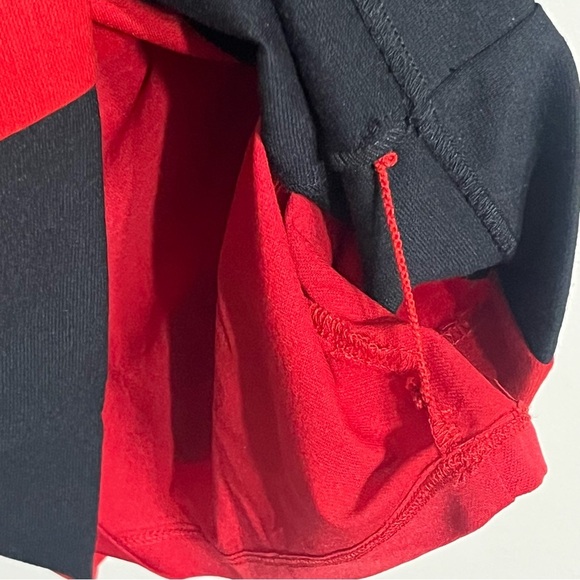 NWT Michael Kors Red/Black Colorblock Gold Studded Lined Sheath Dress Size 8 - Picture 7 of 12